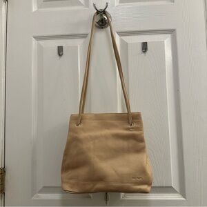 TG Two Sand/Tan Pebbled Leather Shoulder Bag